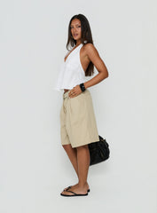 Niso Pleat Short Beige