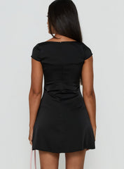 Nobodys Girl Scoop Neck Mini Dress Black