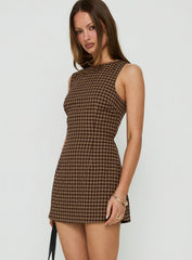 Yumiko Romper Brown Check
