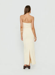 Signature Move Strapless Maxi Dress Butter Yellow