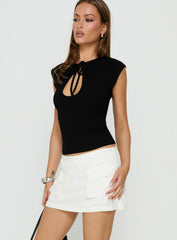 Ex Factor Faux Linen Skort Ivory