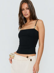 Isameika Beaded Tank Top Black