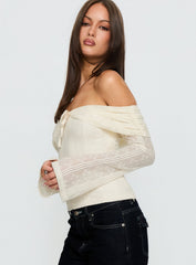 Colettie Long Sleeve Top Cream