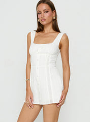 Skaii Square Neck Playsuit White