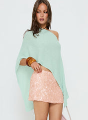 Leslay Sequin Mini Skirt Orange