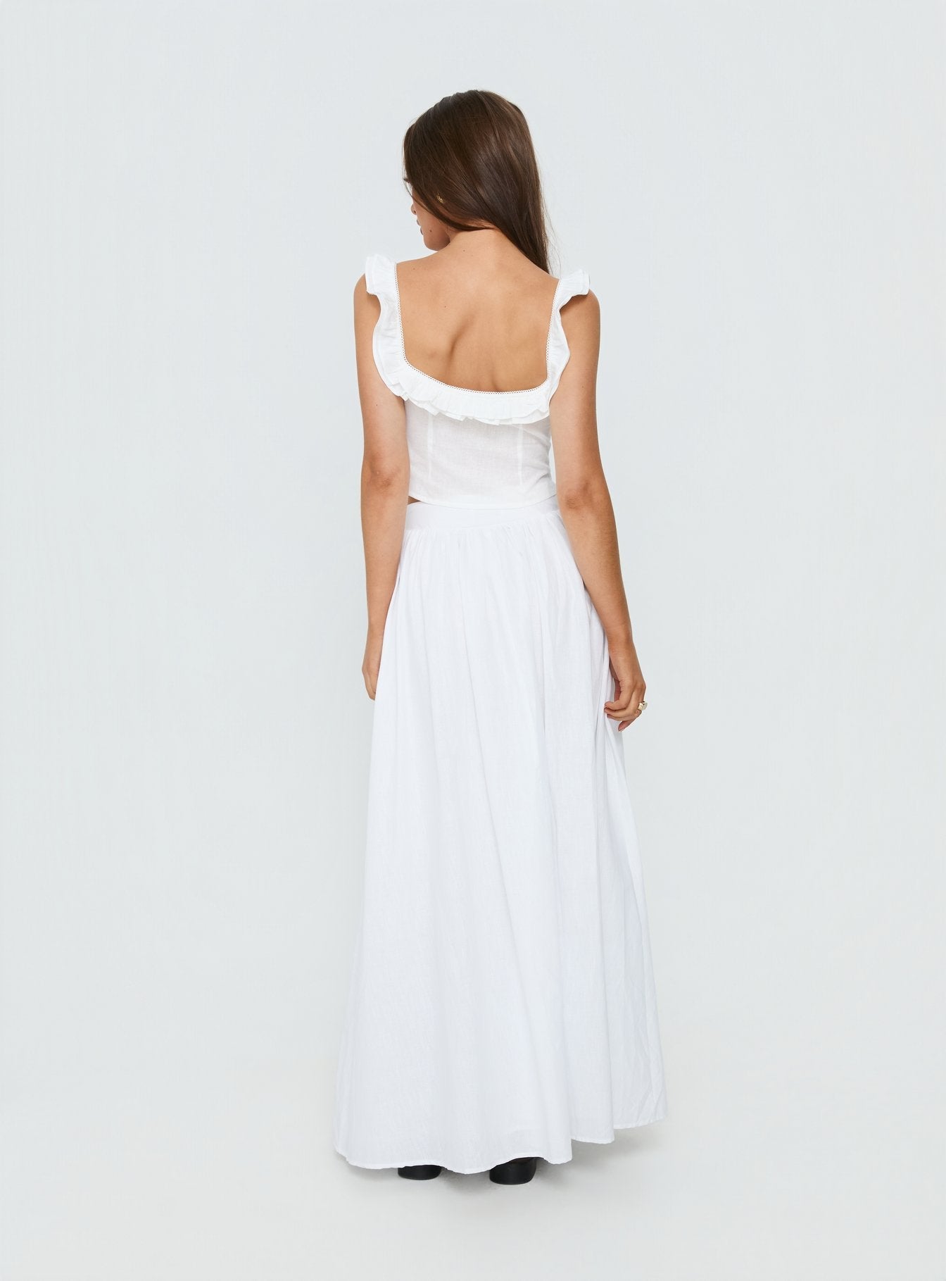 Valerio Maxi Skirt White