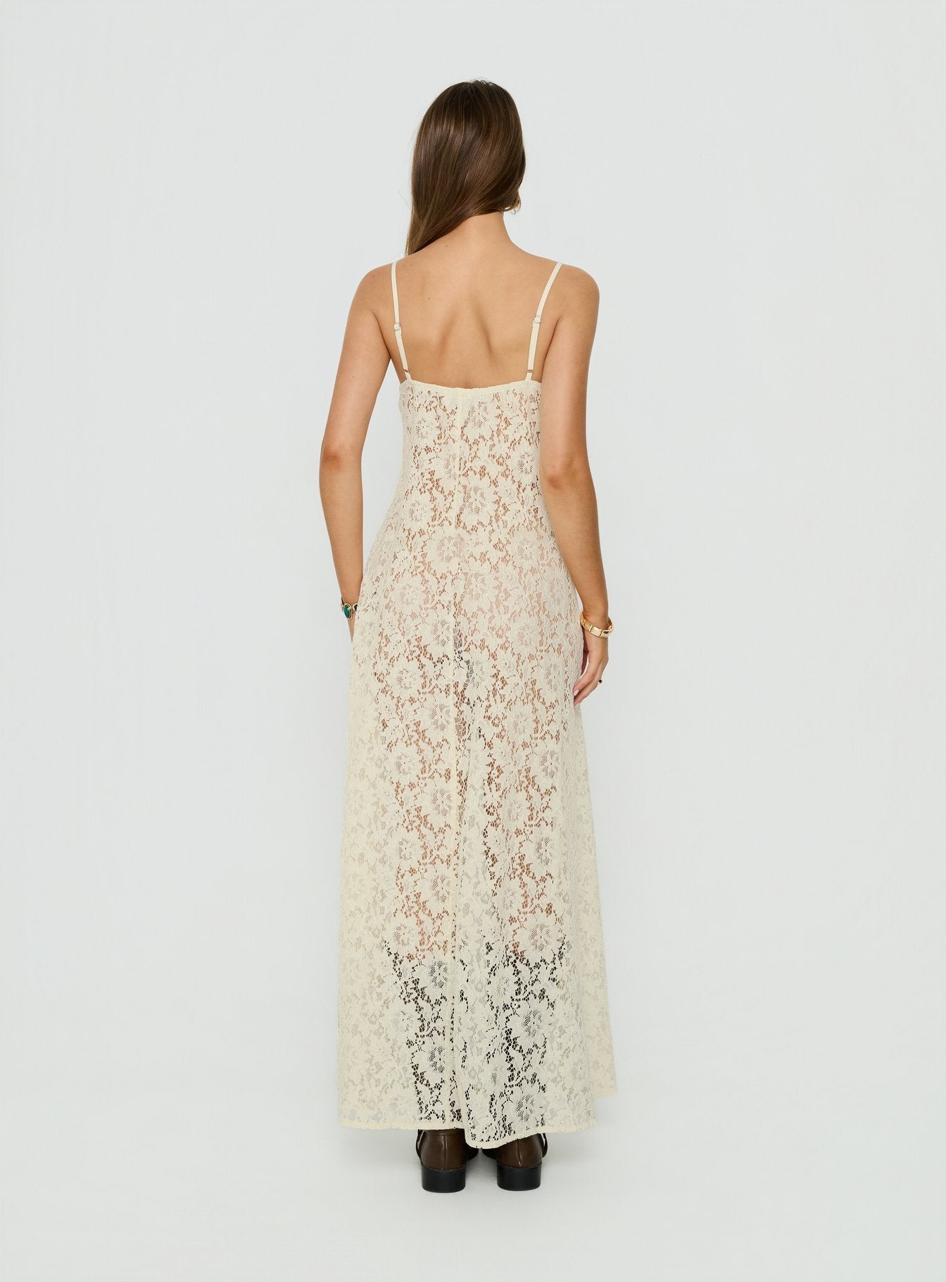 Lovedream Lace Maxi Dress Yellow