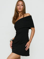 Laurencia One Shoulder Mini Dress Black