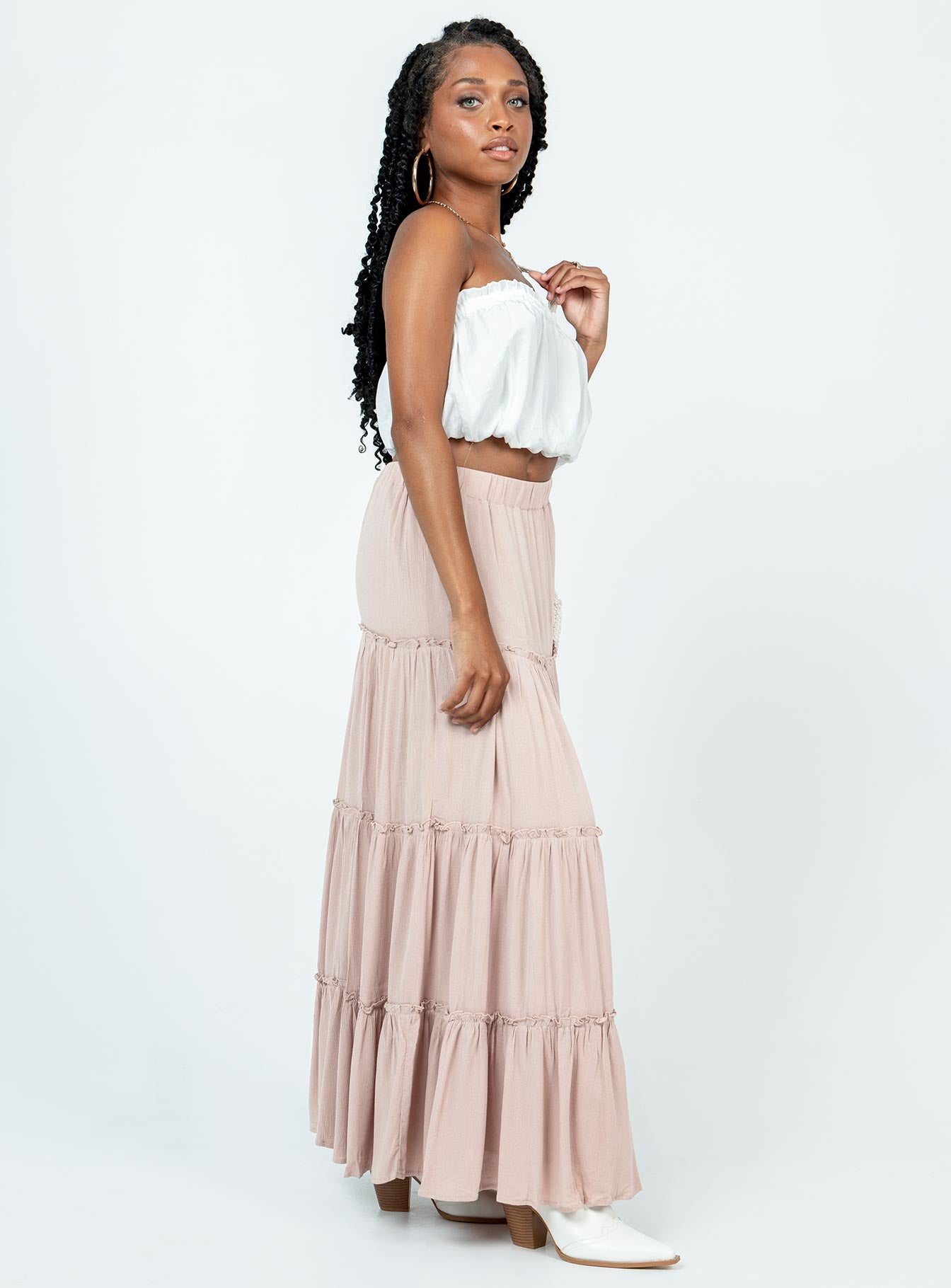 Miriah Maxi Skirt Beige