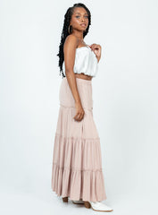 Miriah Maxi Skirt Beige