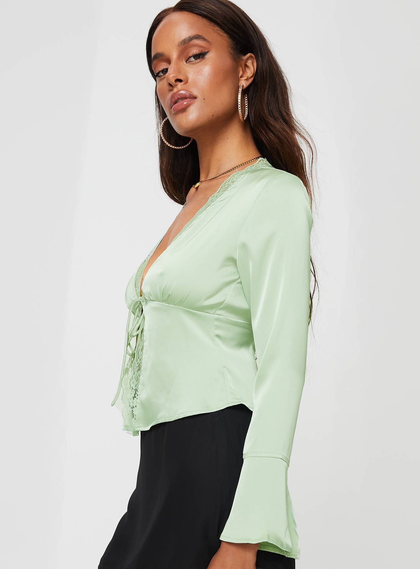 Hunton Long Sleeve Top Green