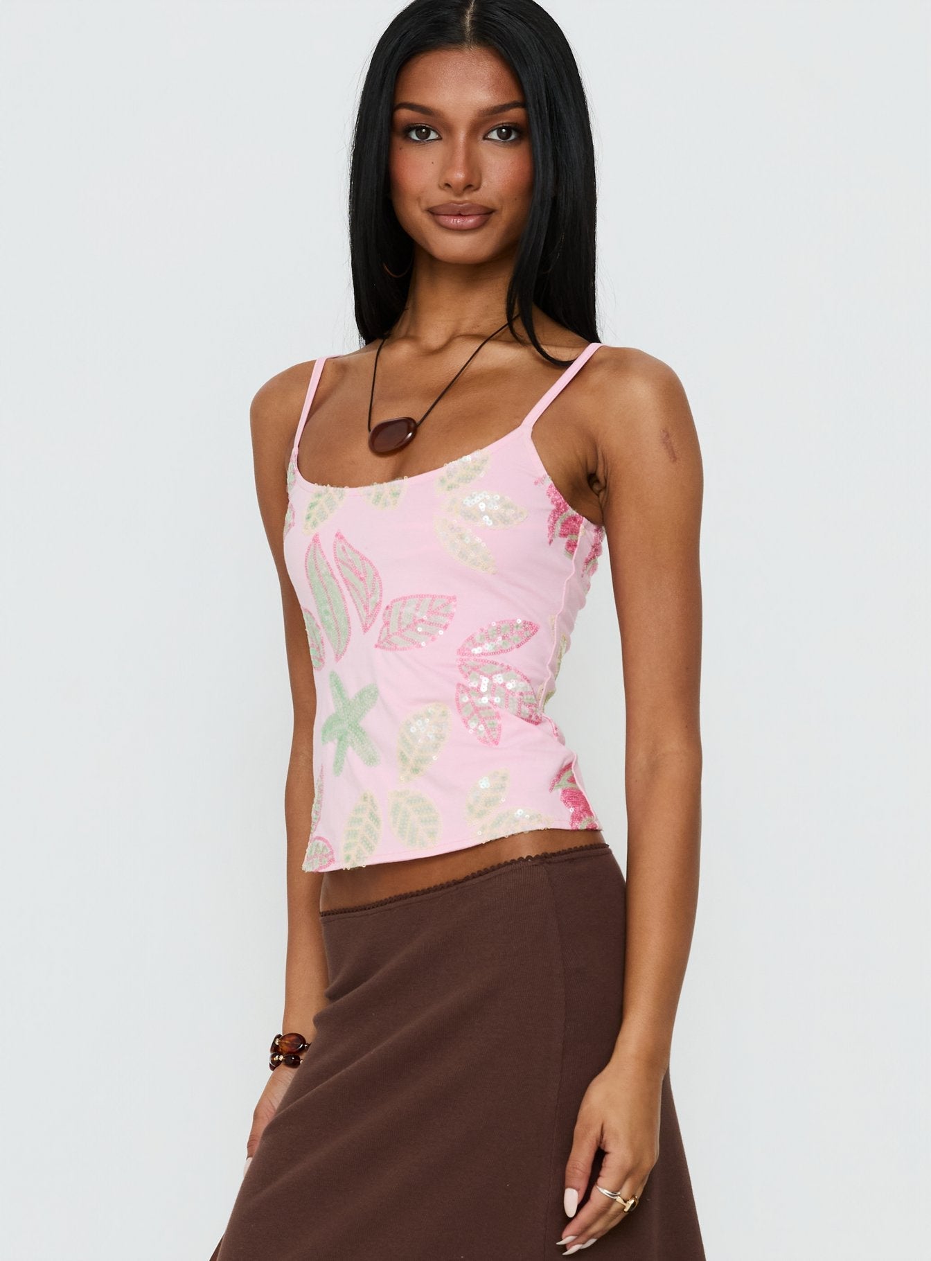 Lunavia Sequin Cami Top Pink
