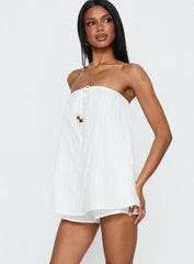 Isafelia Strapless Romper Off White