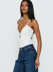 Nerisse Keyhole Bodysuit White
