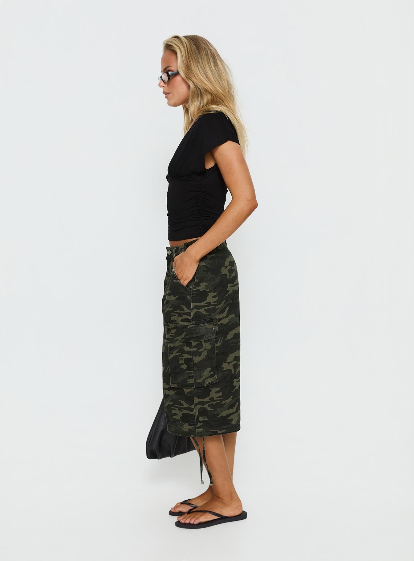 Hudsen Longline Cargo Shorts Camo