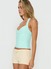 Sefina Bandage Halter Neck Top Aqua