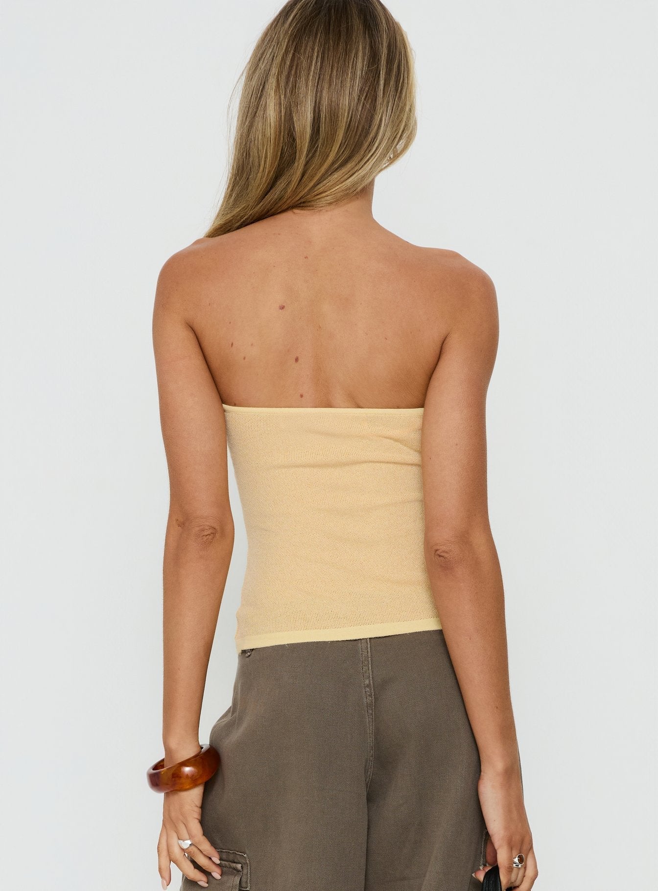 Ikani Strapless Knit Top Sorbet