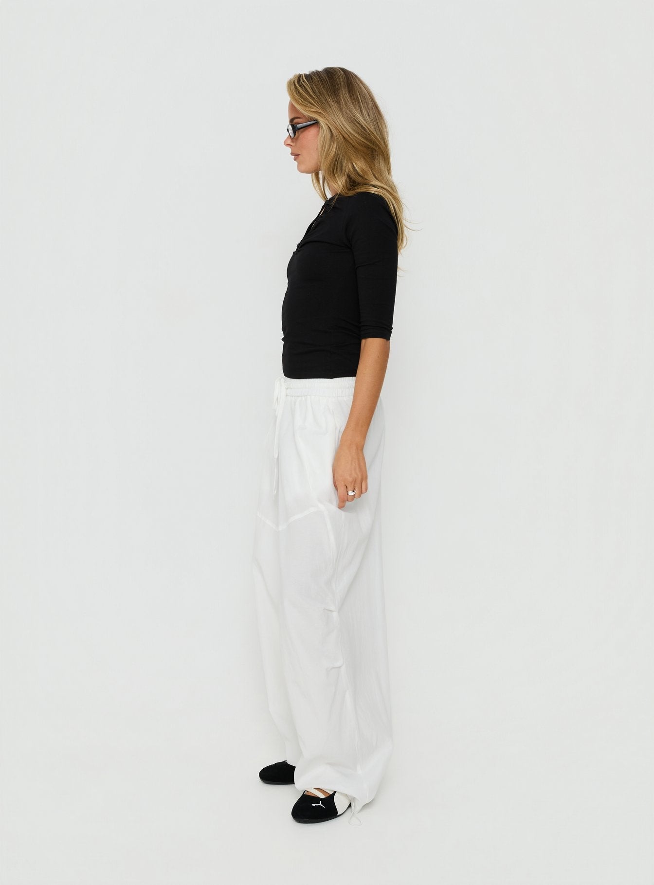 Mankind Baggy Cargo Pants White