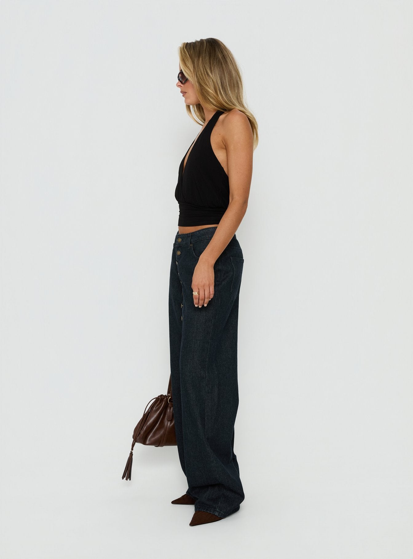 Penny Mid Rise Straight Leg Jeans Raw Denim