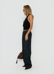Penny Mid Rise Straight Leg Jeans Raw Denim