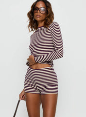 Caprise Micro Shorts Purple Stripe