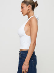 Whimsy Halter Top White