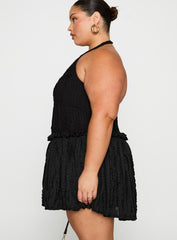 Mixie Halter Romper Black Curve