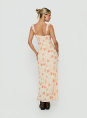 Aymi Frill Bust Detail Maxi Dress Multi Floral