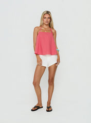 Dearest Low Back Babydoll Top Guava