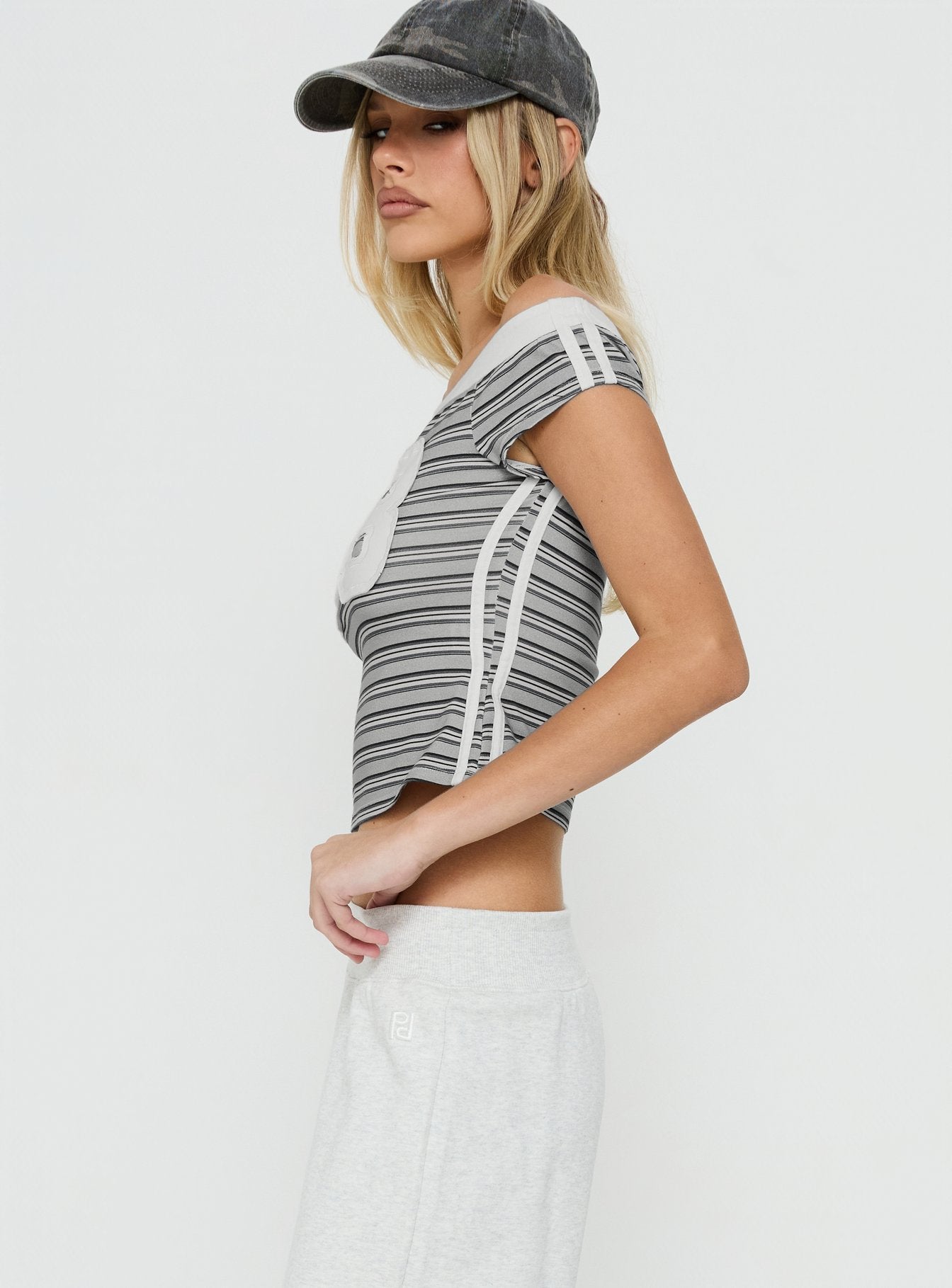 98 Baby Off The Shoulder Top Stripe