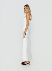 Ryana Corset Drape Maxi Dress White