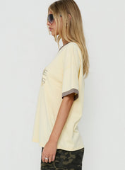 Long Live Cowboys V Neck Tee Butter