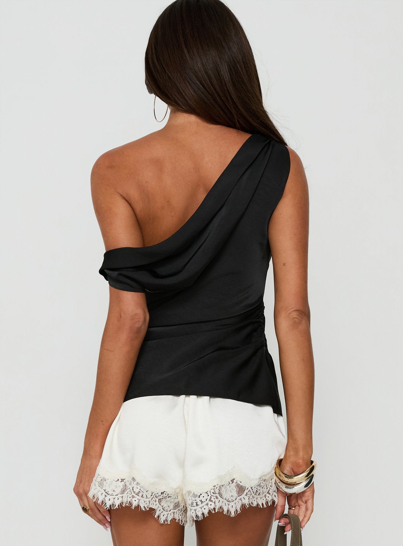 Sweetheart Off Shoulder Top Noir