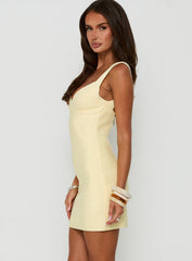 Justina Bandage Mini Dress Lemon