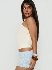 Summer Sorbet Gathered Halter Top Cream