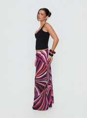 Lucidia Maxi Skirt Pink Retro