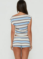 Jacintah Micro Shorts Blue Stripe