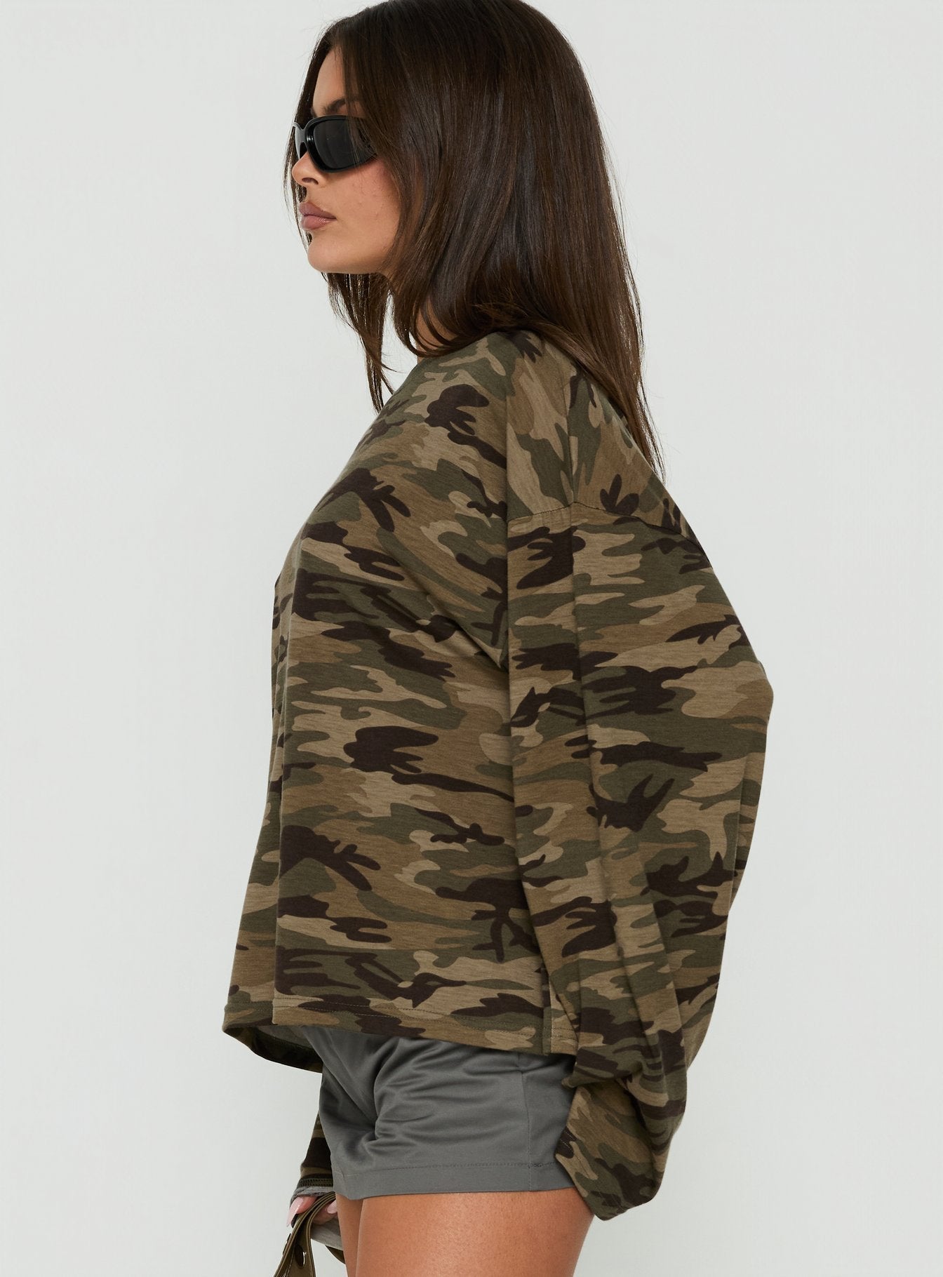 Bloom Long Sleeve Top Camo