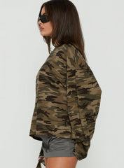Bloom Long Sleeve Top Camo