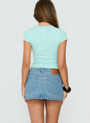 Veyro Micro Denim Skort Mid Blue
