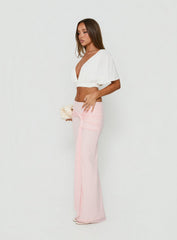 Isador Ruched Maxi Skirt Pink