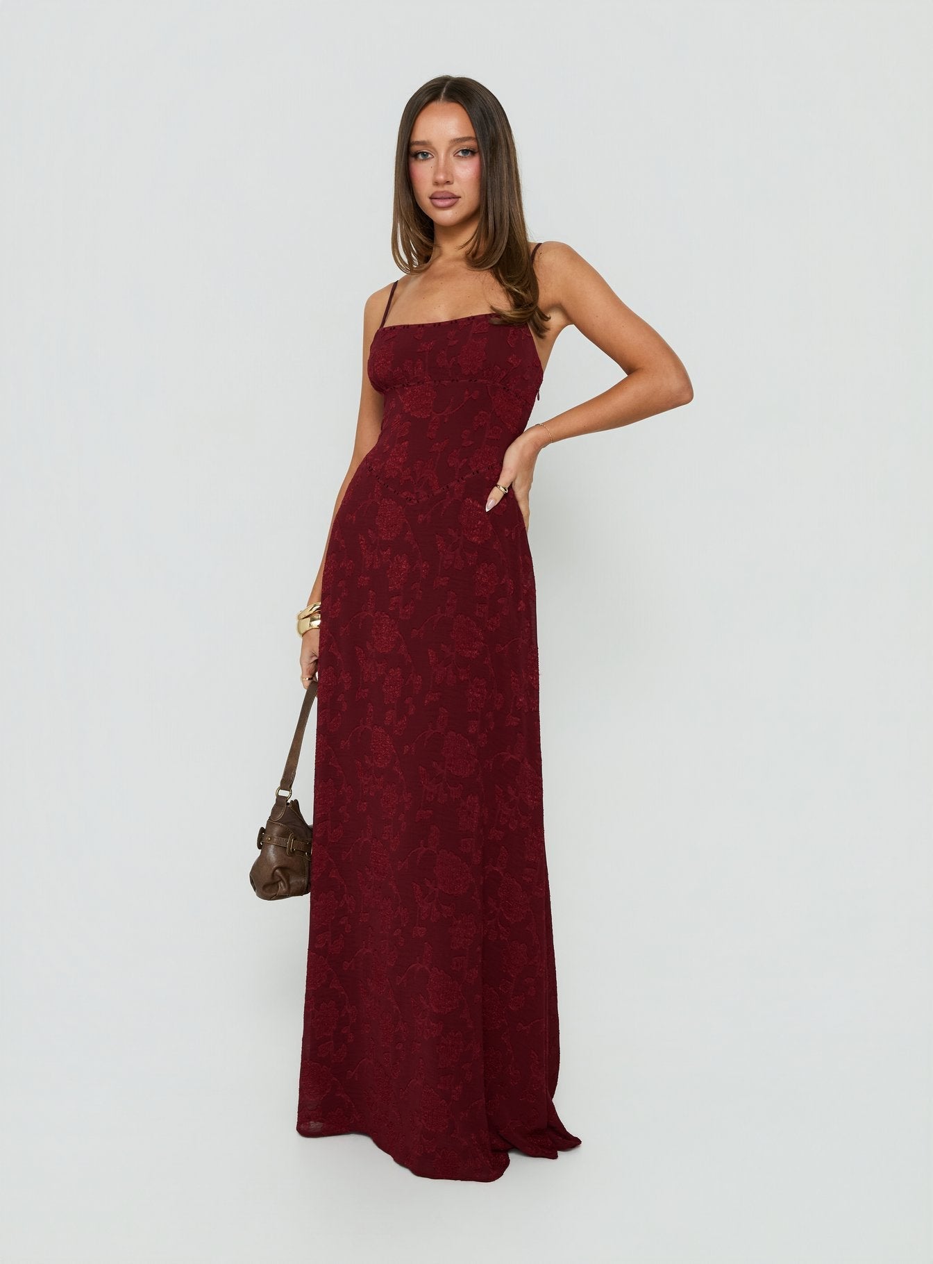 South of France Maxi Dress Burgundy