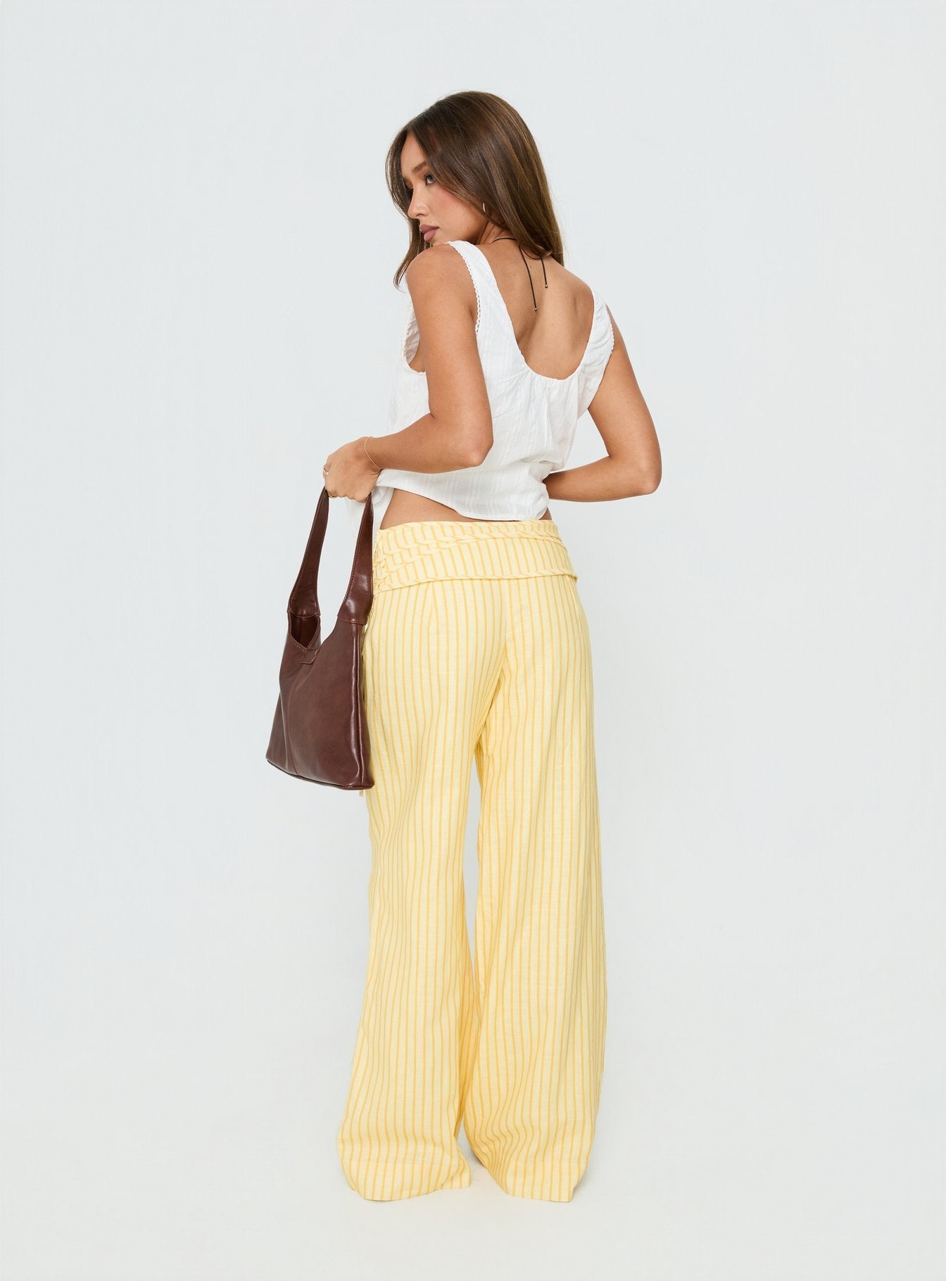 Silver Moon Pants Yellow Stripe