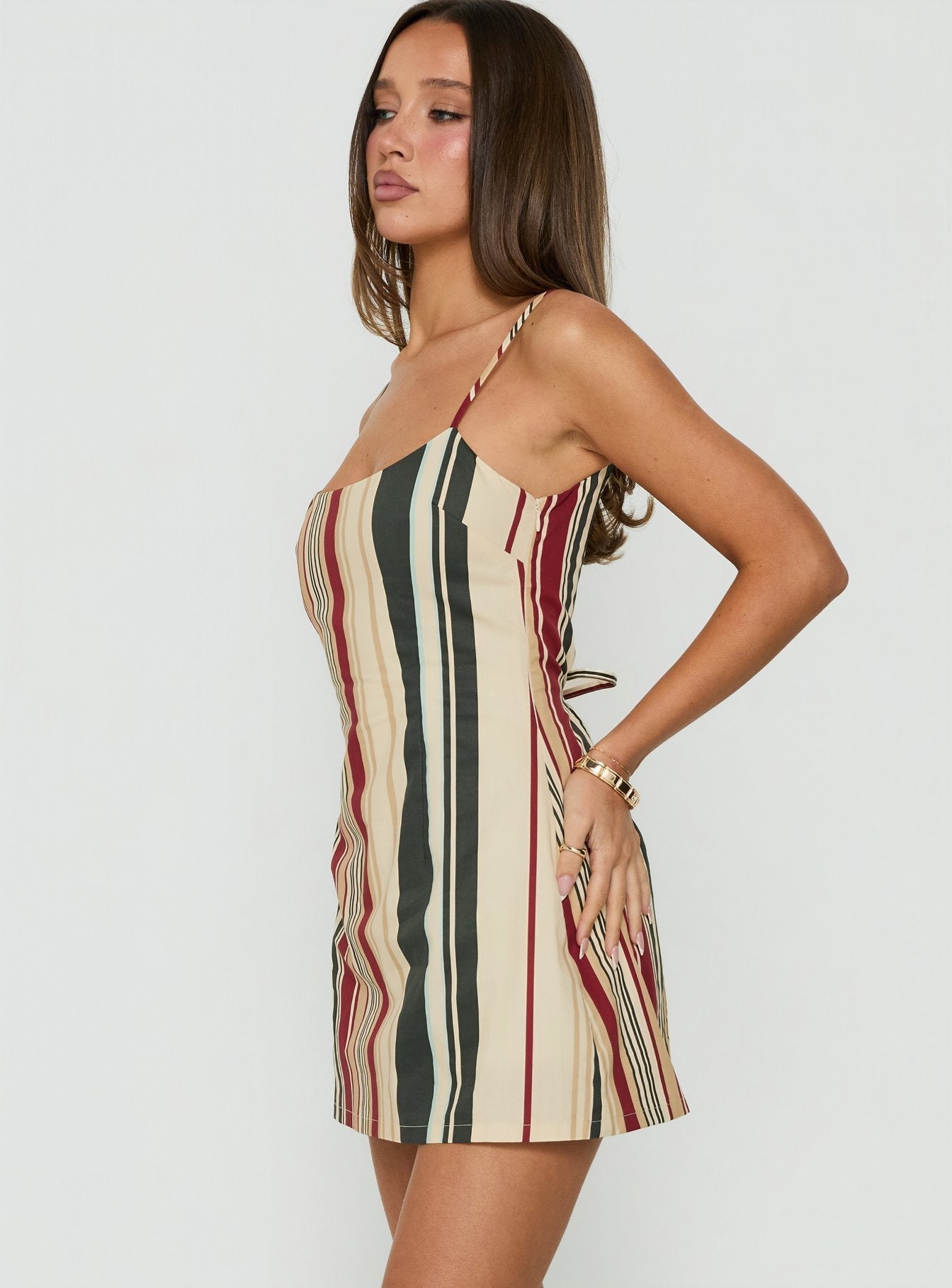Yumiko Scoop Playsuit Multi Stripe