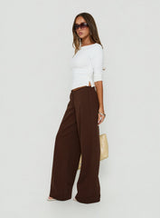 Hereos Mid Rise Baggy Leg Jeans Washed Chocolate