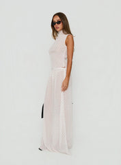 Ford Maxi Skirt White / Red Polka Dot