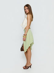 Daelen Waterfall Midi Skirt Mint
