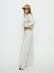 Dodie Wide Leg Pants Grey Marle