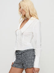 Marlaine Long Sleeve Top White