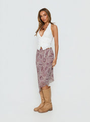 Suella Asymmetrical Midi Skirt Paisley Multi